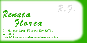 renata florea business card